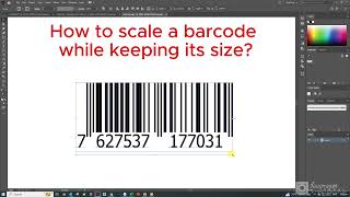 Adobe Illustrator | How to scale a barcode while keeping its size