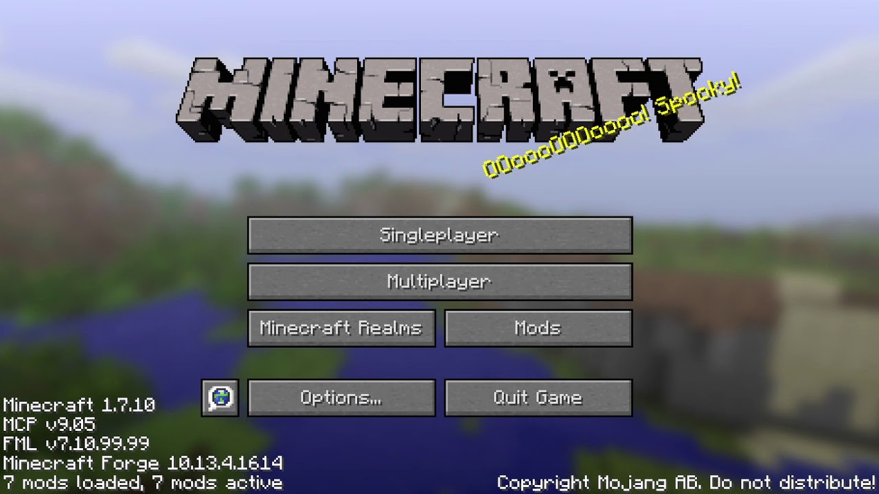 Minecraft Title Screen Oooooooooo Spooky Youtube