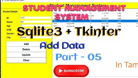 Adding Datas using Sqlite3 | TKinter Python | @CodeToEverything