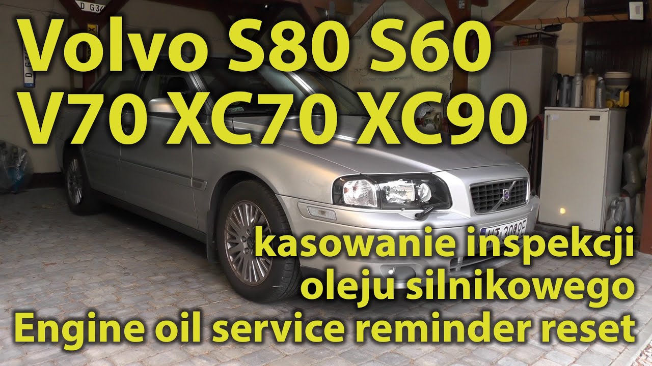 Volvo S80 Engine oil service reset Kasowanie inspekcji oleju