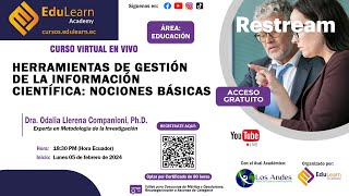 HERRAMIENTAS DE GESTIÓN DE LA INFORMACIÓN CIENTÍFICA: NOCIONES BÁSICAS