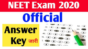 NEET Exam 2020 Official Answer Key जारी