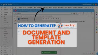 Generate document from template _ Law App Software screenshot 1