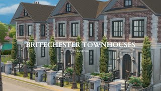 britechester townhouses // the sims 4 cc speedbuild