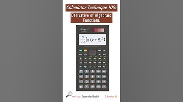 CALCULATOR TECHNIQUE 108 | Derivative  of Algebraic Function  #let #mathmajor #caltech #engineering
