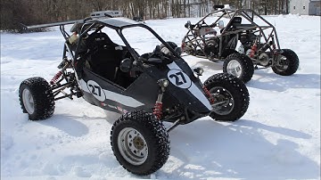 Hand Made Go Karts in the Snow!