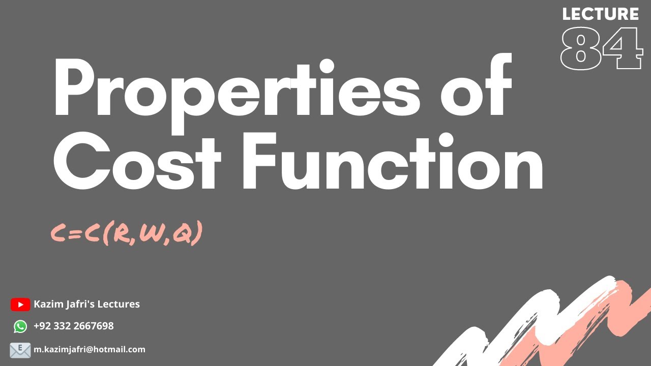 Properties of Cost Function YouTube