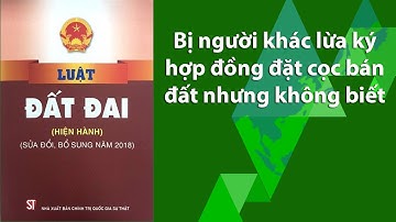 Bị người khác lừa ký hợp đồng đặt cọc bán đất và bị người lừa khởi kiện ra tòa án