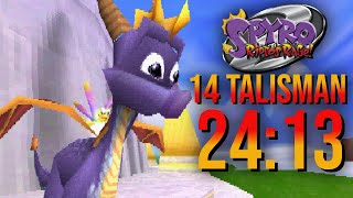 Spyro 2: Ripto's Rage! 14 Talisman Speedrun in 24:13 (PB)
