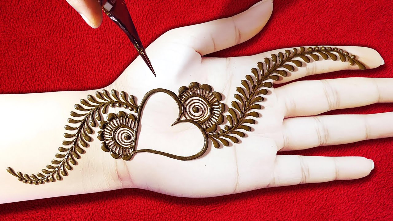 Arabic heart shape mehndi design 2023 New Easy Mehndi Designs #mehndi... |  TikTok