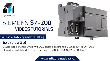 Siemens S7-200 PLC-  Latching and Interlocking Exercise 2.3