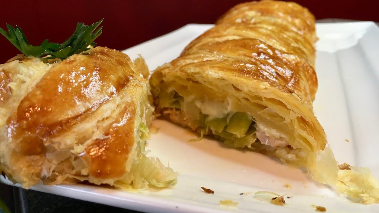 recette de feuilleté au saumon et poireaux