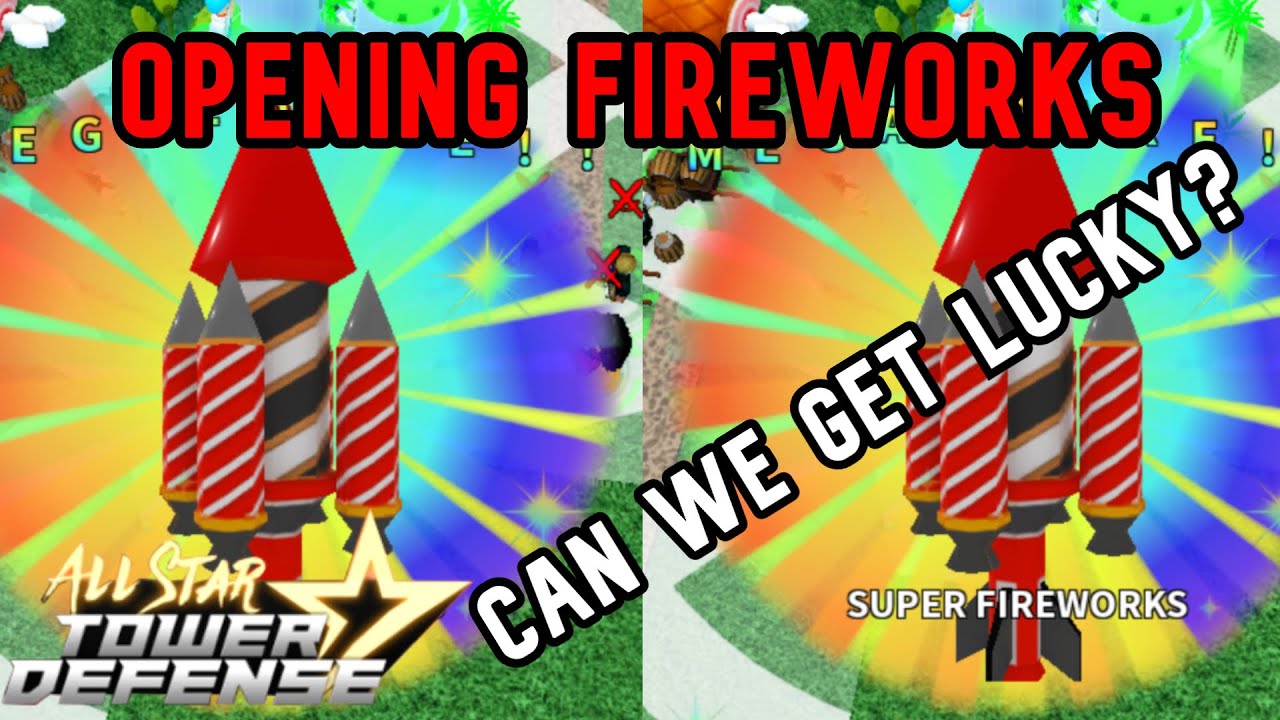Roblox All Star Tower Defense - Como obter super fireworks rápido