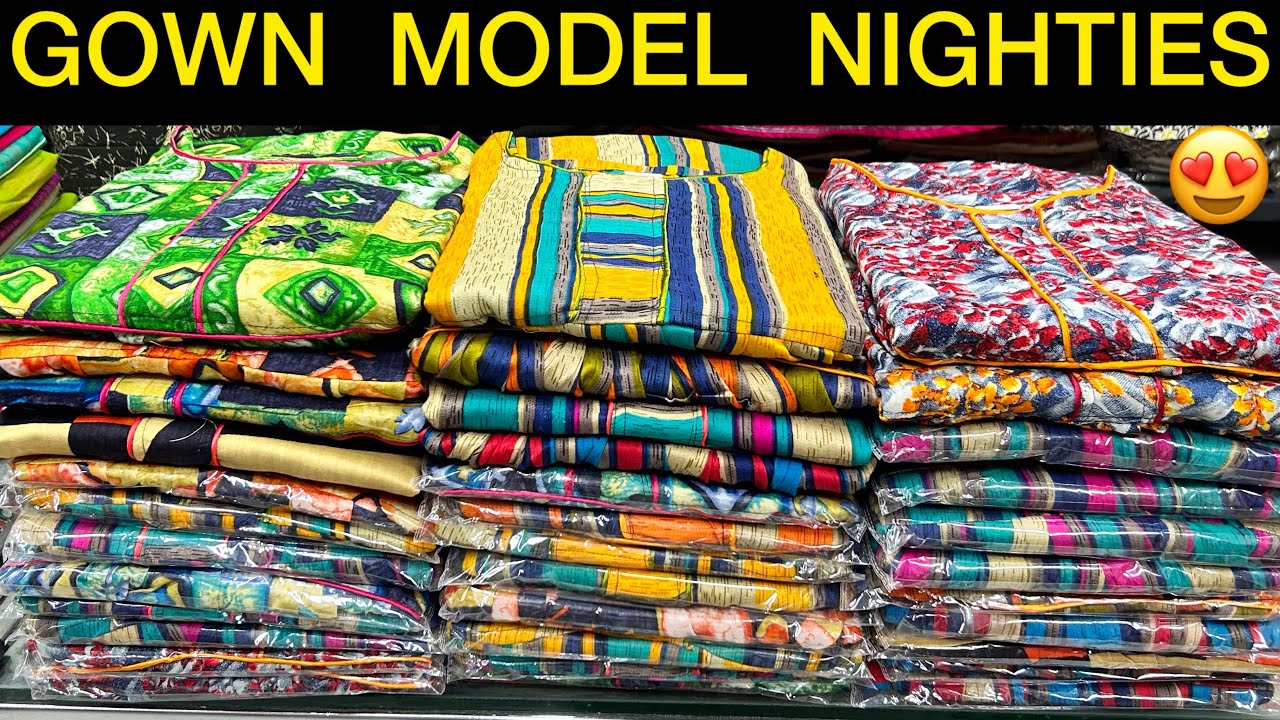 REYON  UMBRELLA NIGHTIES IN JUST 300/- 🎉😍 MADURAI DRESS MARKET 🤩