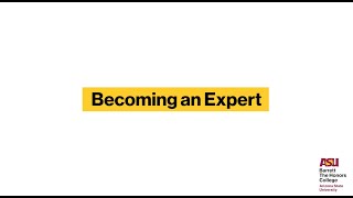 Becoming an Expert with your Barrett Thesis