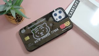 CASETiFY MUZIKTIGER Credit Card Case in Silver