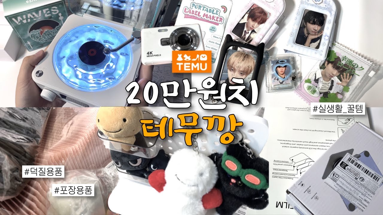 [ 원도어 브이로그 ] 20만원어치 테무깡 ◡̈⋆* · · · 덕질용품부터 실생활 꿀템까지 | 보넥도 • 보이넥스트도어 • 테무 • TEMU • 덕질 브이로그