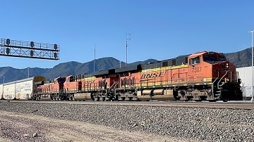 BNSF Autoracks Train WB Verdemont. V-EMPSDG1-06 Emporia Kansas to San Diego. Dolby Vision 4KHDR!