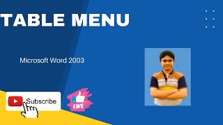 MICROSOFT WORD 2003 TABLE MENU
