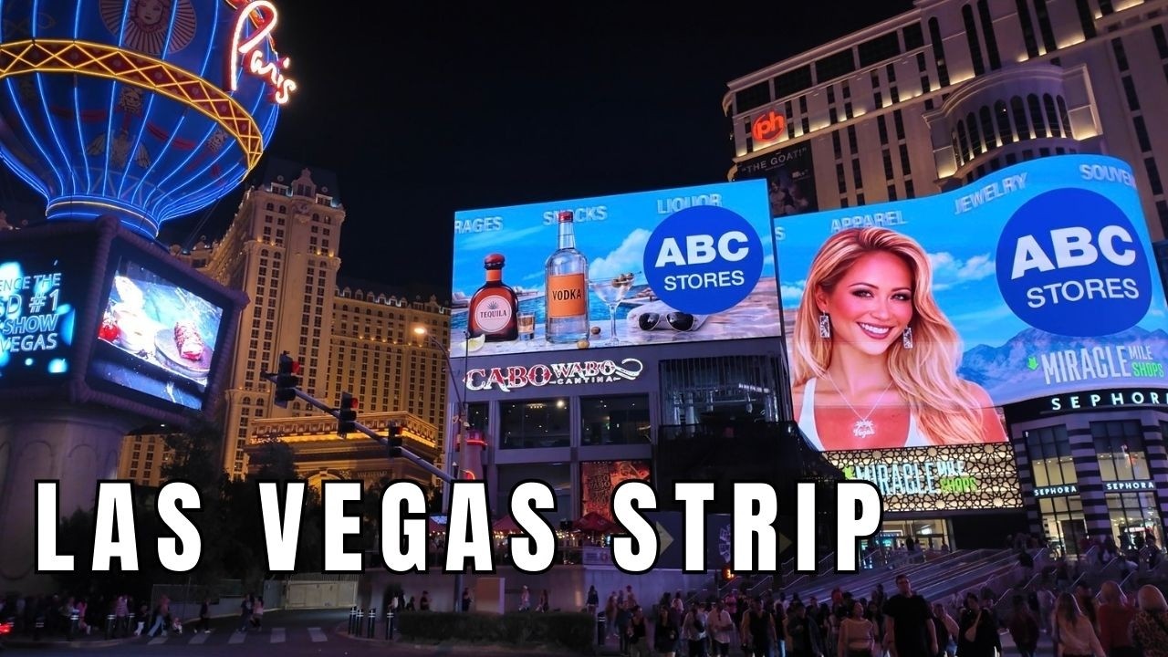 Sunset Walk On The Las Vegas Strip In End of February 2026