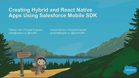 Creating Hybrid and React Native Apps Using Salesforce Mobile SDK