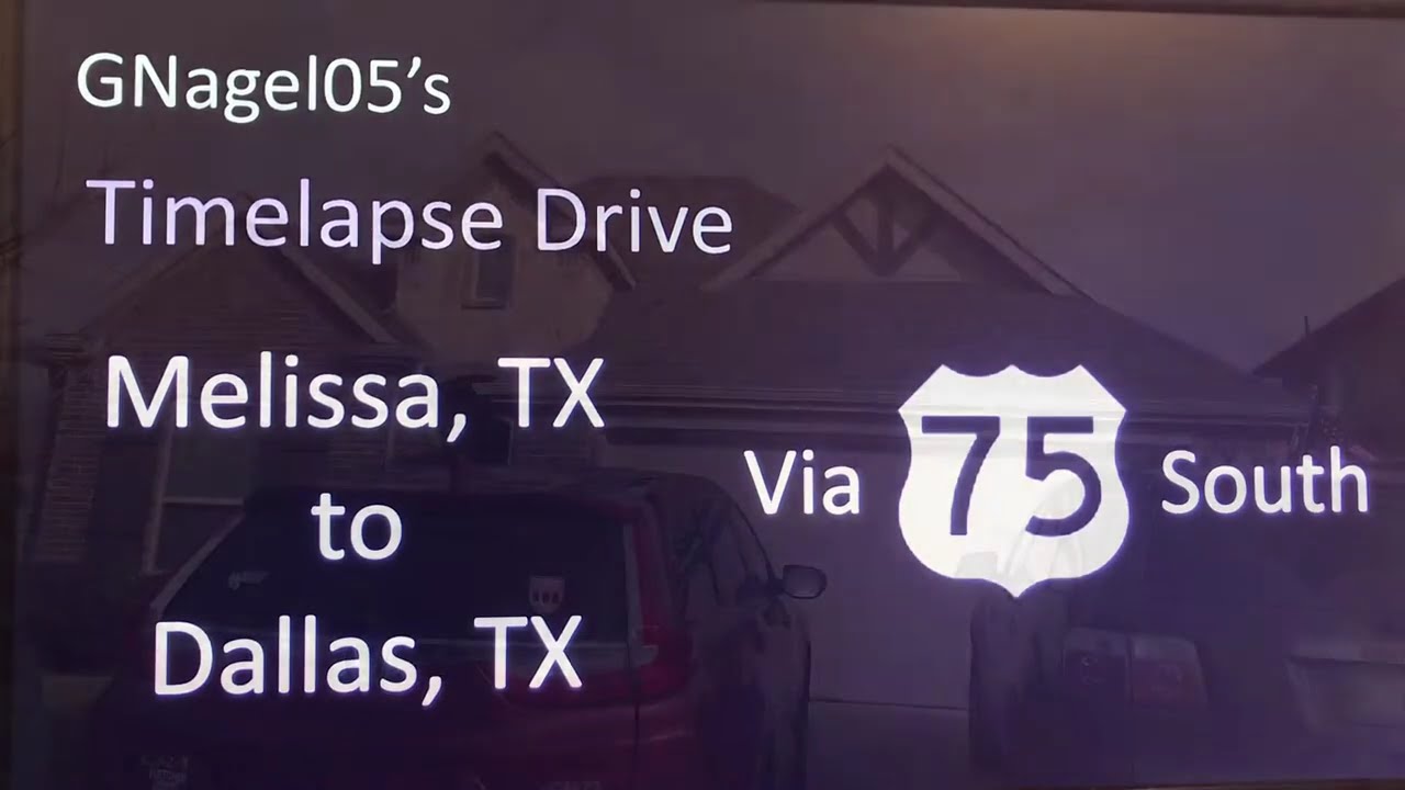 Timelapse Drive. Melissa, TX to Dallas, TX.