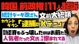 【統計データ改ざん】韓国の前政権関係11人起訴！反日主導者・文前大統領「逮捕のXデー」韓国経済をぶっ壊したのはお前だ！当時人気者だった文氏、今は国民に恨まれてる…