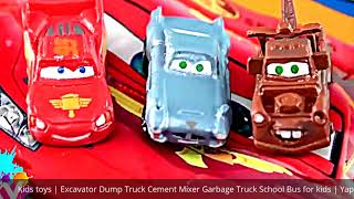 Kids toys | Excavator Dump Truck Cement Mixer Garbage Truck School Bus for kids | YapiTV Toy