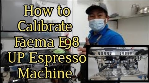 How to Calibrate||Faema E98 UP Espresso Machine||Chikwang Tv