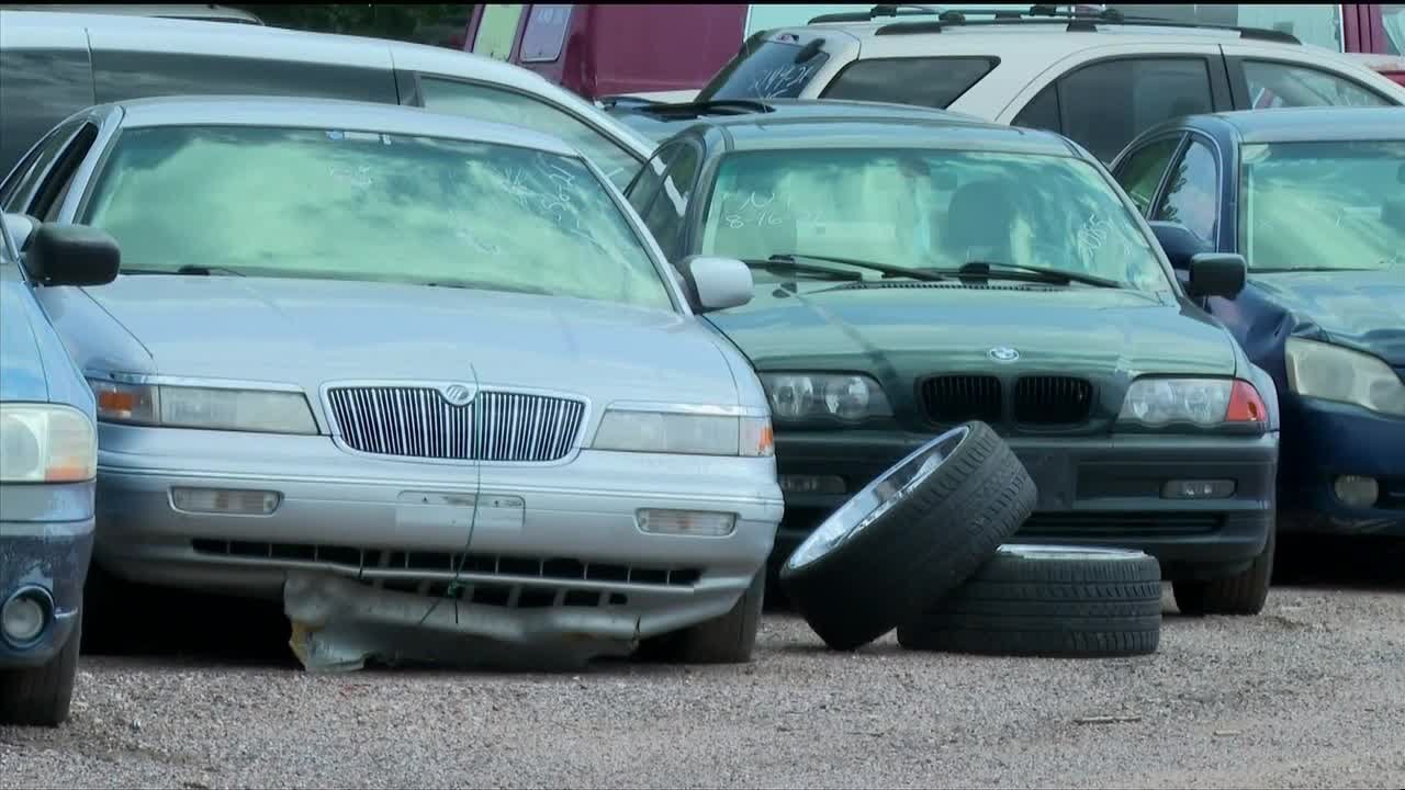 Abandoned cars filling impound lot - YouTube