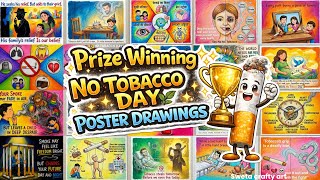 World No Tobacco Day Poster Drawing | Anti-Tobacco Day Poster Drawing | No Smoking Drawing