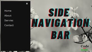 Side Navigation Bar In Html And Css Code Ground