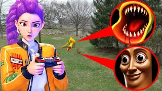 Download Lagu Mi DRON Captó a Slide Eater persiguiendo a Tung Tung Sahur y a Rumi en la vida real a las 3AM!! MP3