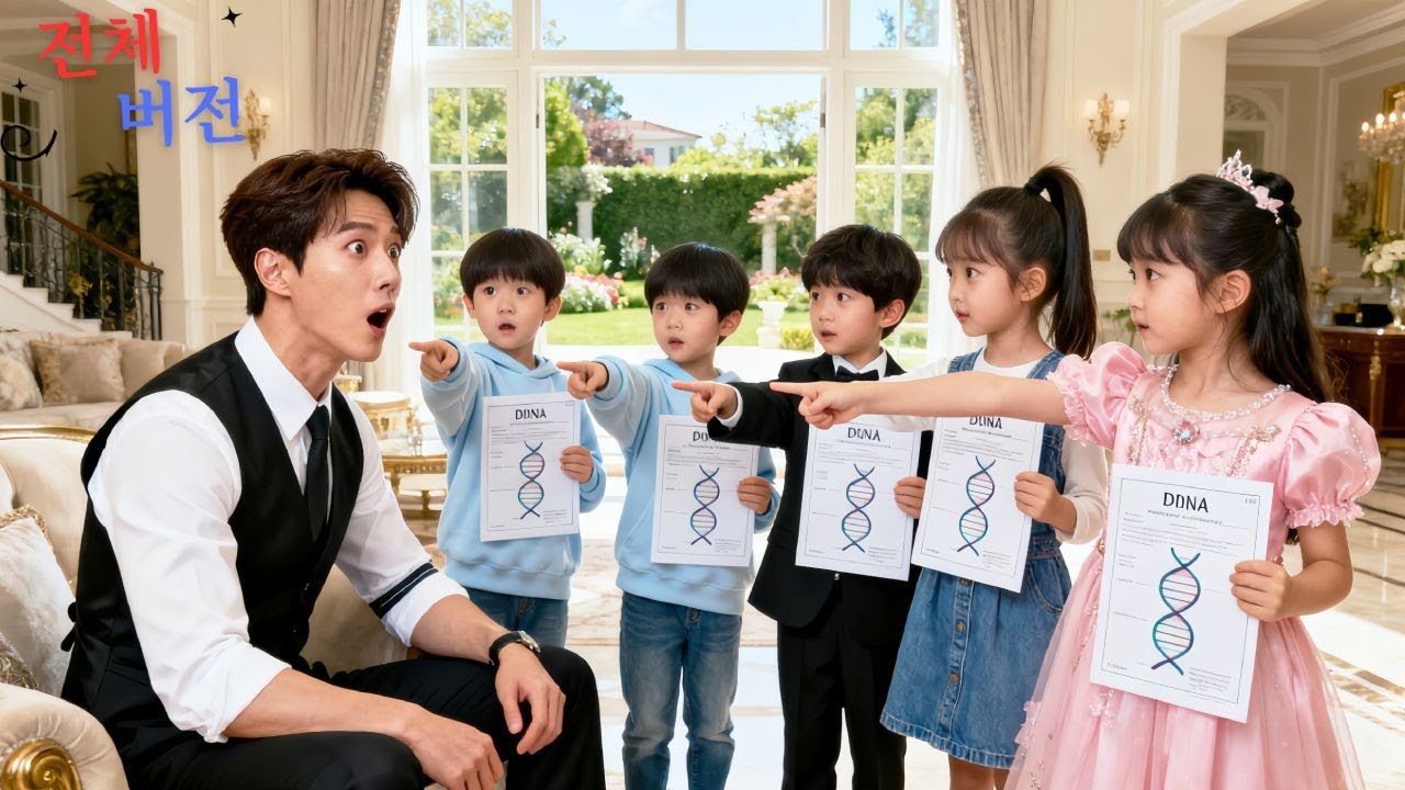 💕하룻밤 관계 후 사라진 CEO, 6년 뒤 5명의 천재 아이들이 친자 검사서 들고 집에 나타나 외쳤다: 