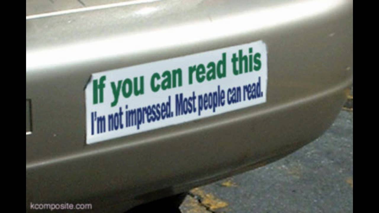 Microsoft Sam reads Funny Bumper Stickers - YouTube