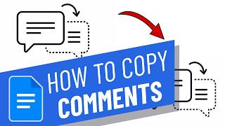 How to copy comments in Google Docs
