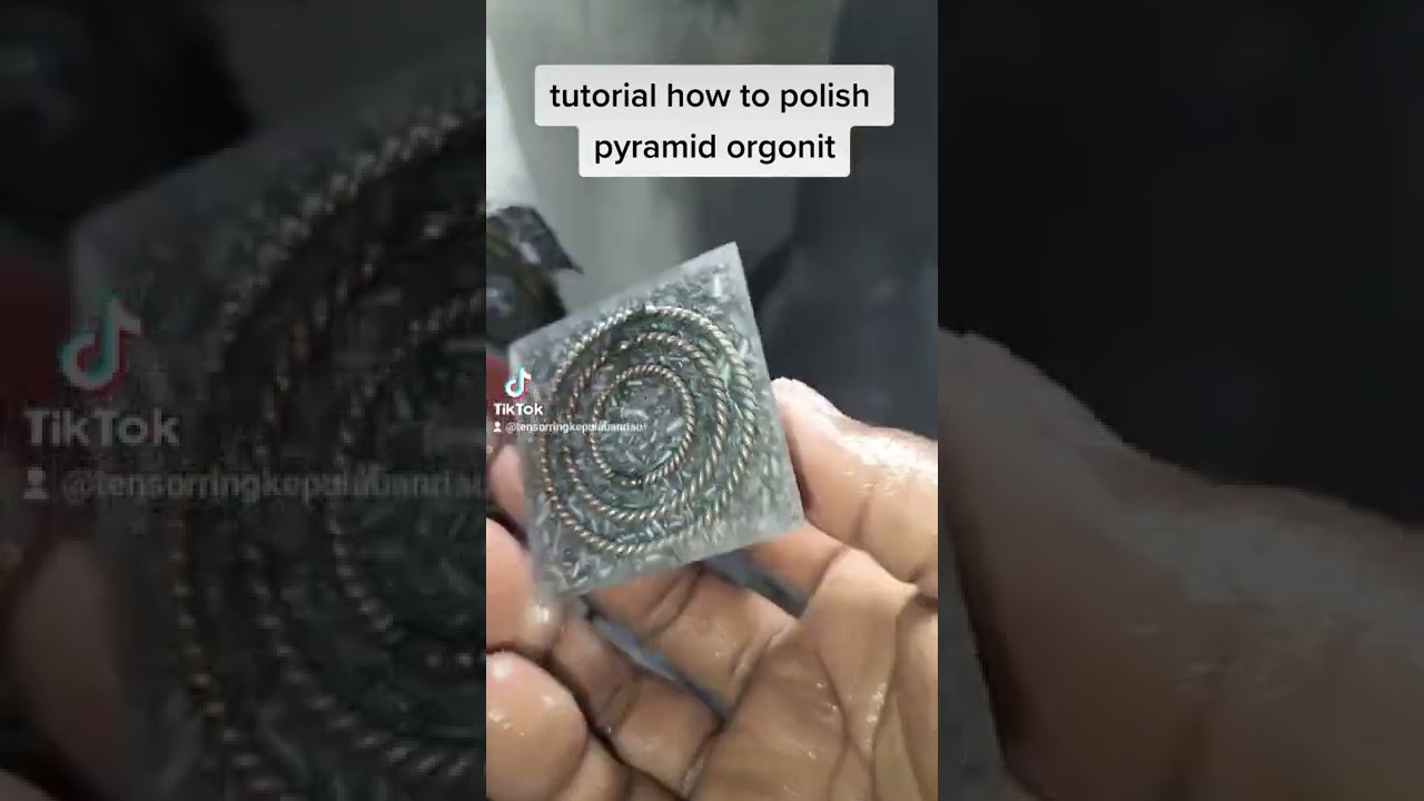 Tutorial on how to polish pyramid orgonite