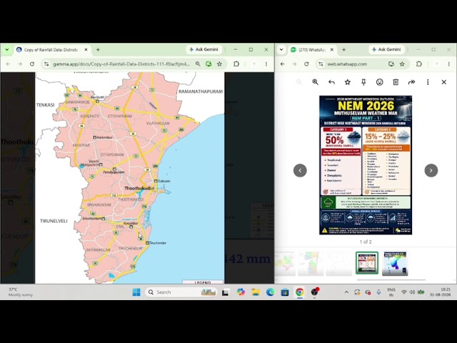 ( தூத்துக்குடி மாவட்டம் ) 2026 வடகிழக்கு பருவமழை அறிக்கை பகுதி - 1 | இயல்பை விட கூடுதல் மழை
