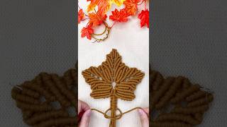 🍁Macrame Autumn Leaf tutorial. Download now 👆🏻
