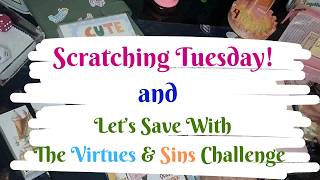 Cash Stuffing | Saving Challenges | Scratching Tuesday! Let's Save With The Virtues!