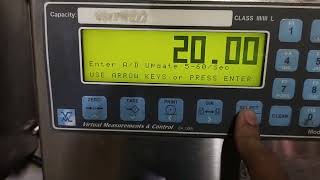 how to calibrate VIRTUAL MEASUREMENTS & CONTROL weighing controller