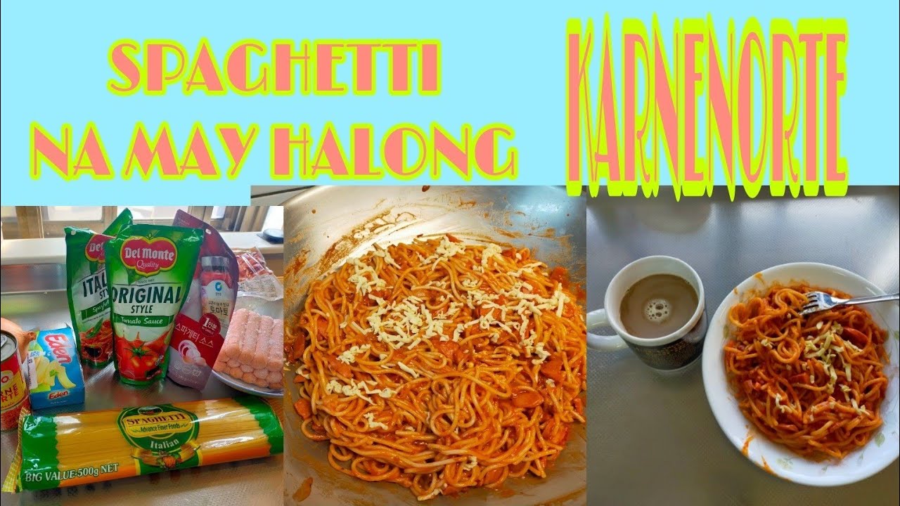 Spaghetti na may halong karnenorte Simpleng spaghetti na masarap YouTube
