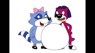 Jelly Otter's Huge Stomach ate the Chocolate Cake @pjvera 