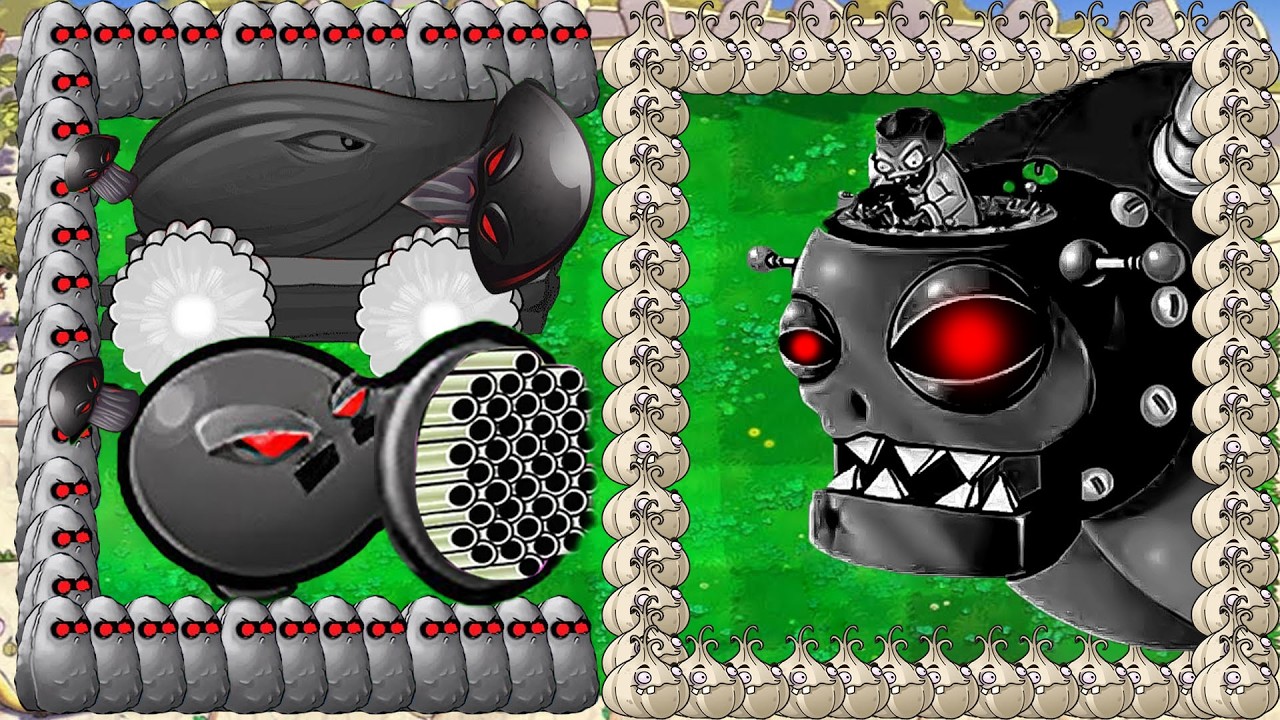 Doom Gatling Pea X Doom Cannon X Tall NUT Garlic Attack Doom Dr.Zomboss - Plants vs Zombies Hack