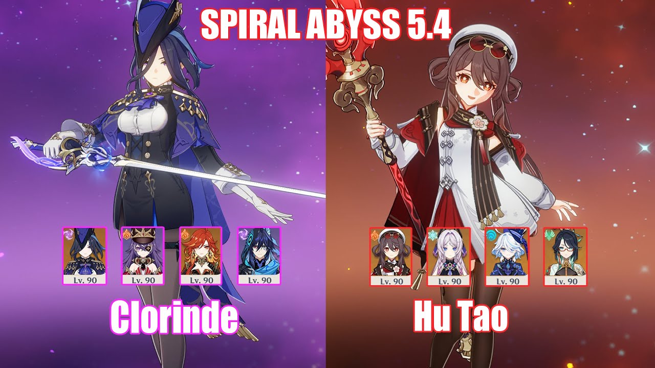 C0 Clorinde & C0 Hu Tao | Spiral Abyss 5.4 | Genshin Impact