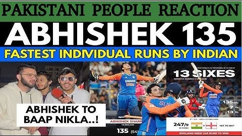 PAKISTAN Shocked on Abhishek Sharma 135 hits 13 Sixes | IND 250 | Pakistan Reaction on IND vs ENG