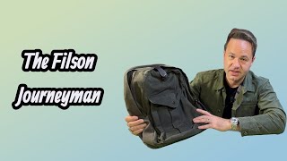 The FILSON JOURNEYMAN BACKPACK in Otter Green Waxed Cotton Tincloth