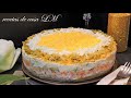 TARTA FRÍA MIMOSA ¡¡¡TE ENCANTARA !! RECETA QUE PUEDES PREPARAR CON ANTELACIÓN RECETA FÁCIL Y RÁPIDA