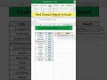 Find Closest Match in Excel | Advanced Excel Formula #excel #exceltutorial #exceltips #zoho