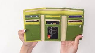 Лаймовий жіночий гаманець Visconti RB43 Bora (Lime/Multi)